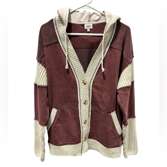 BKE Hooded Cardigan Size M - Picture 1 of 7